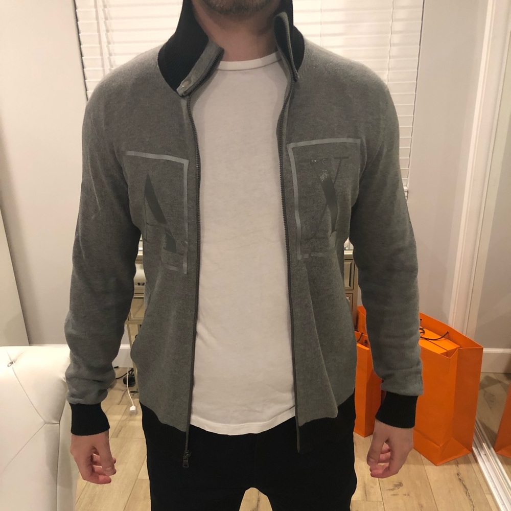 Armani Exchange grey black jacket/sweater like new